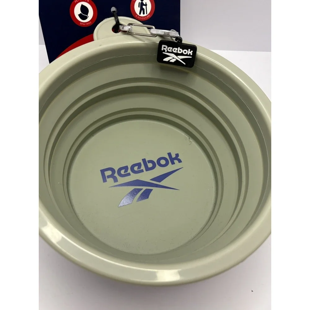 Reebok Collapsible Travel Bowl for Dogs 12-Ounce Portable Silicone Pet Bowl Gray